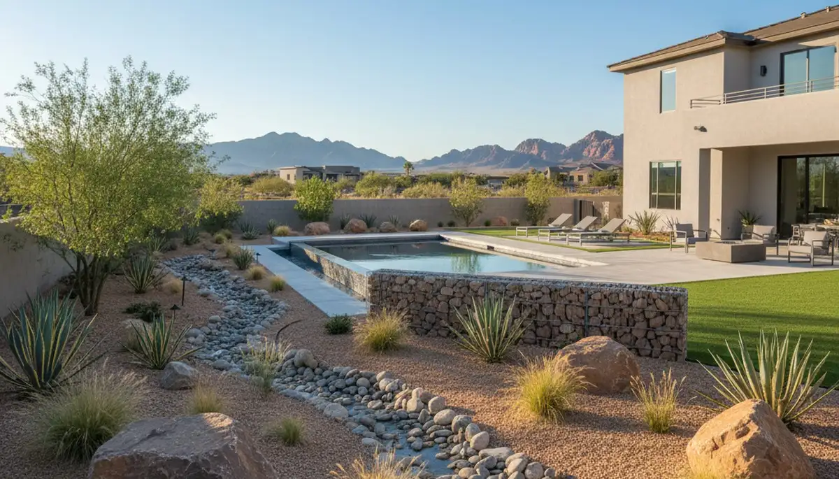Landscaping crew serving Las Vegas, NV with professional lawn and landscape maintenance